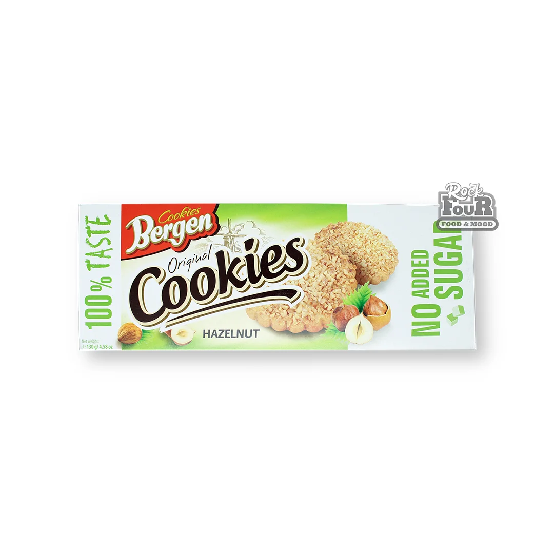 Печенье «Bergen Original Cookies Hazelnut» без сахара 130г